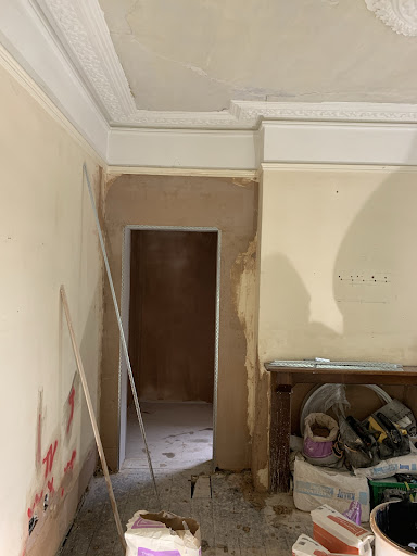 Beaded and bonded ready for finish plastering 