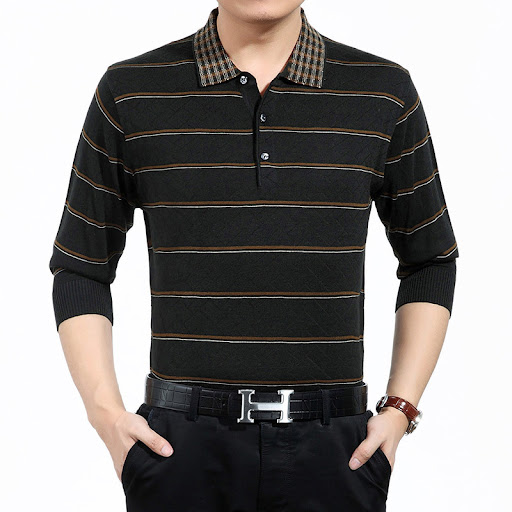 Title 2, Mens sweater lapel thin section mens sweater