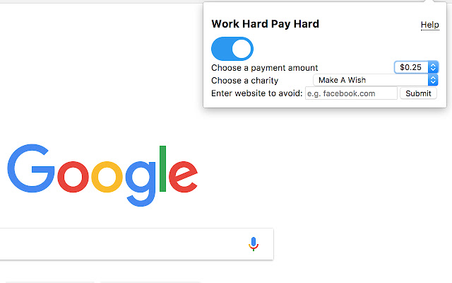 Work Hard Pay Hard chrome extension