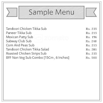 Subway Thoraipakkam menu 