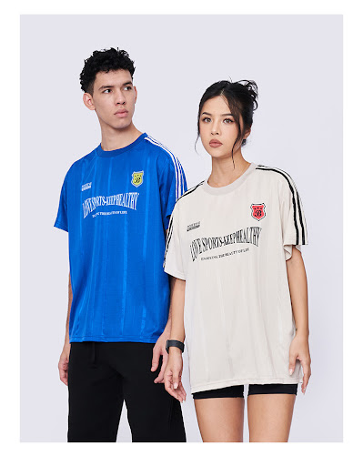 Title 7, Breathable Sports T-shirt Mens Loose Printed J...