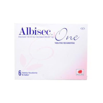 Albisec One Itraconazol + Secnidazol 133.33/666.667mg Procaps Caja x 6 Tabletas  