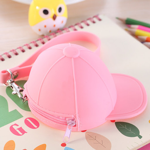 Title 3, Cute Cartoon Candy Color Hat Silicone Coin Purs...