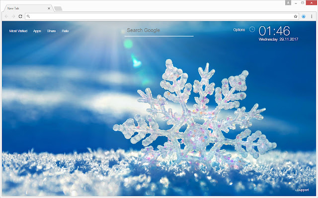 Winter Snow HD Wallpaper Custom New Tab