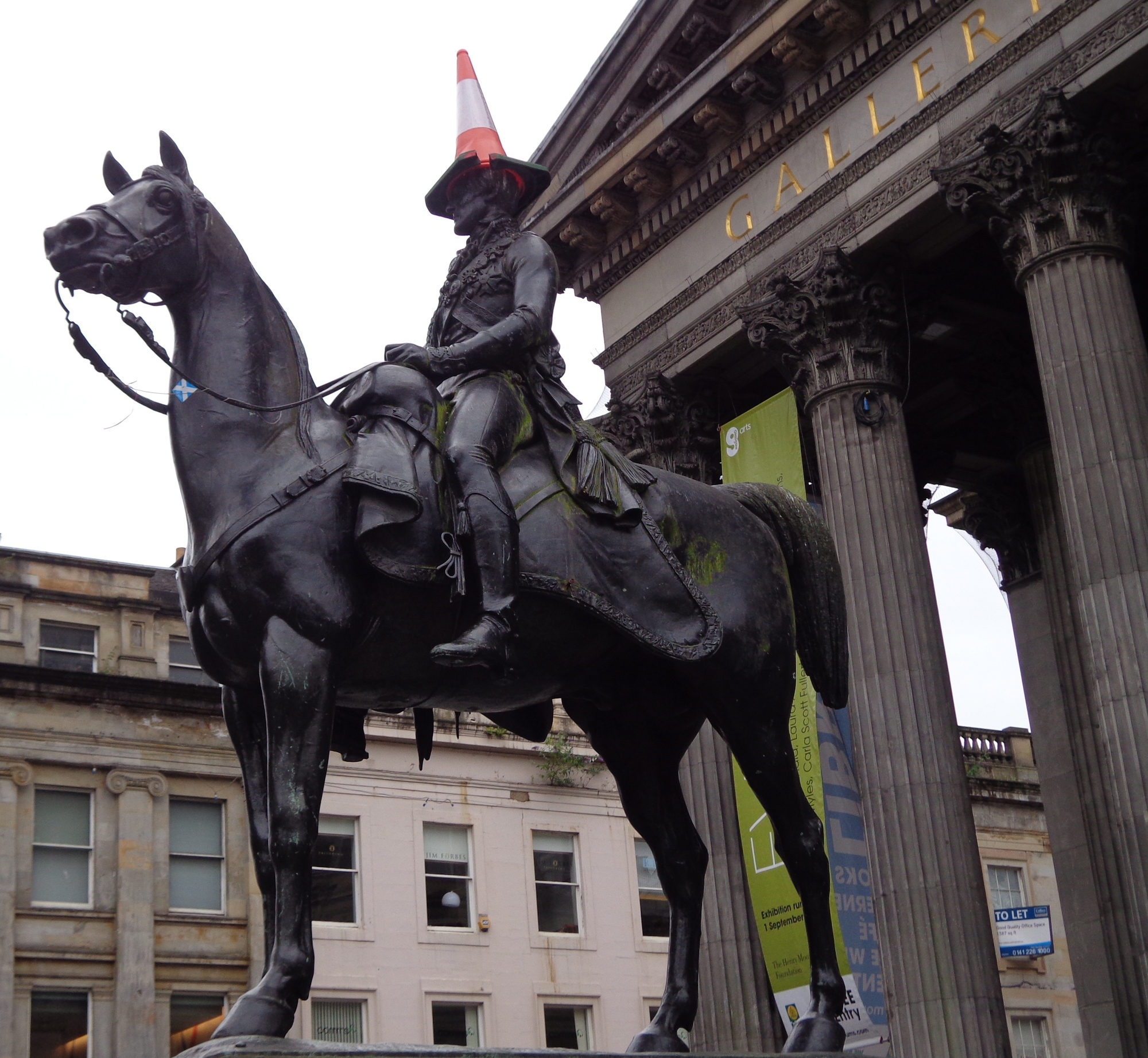 statua di Wellington a Glasgow di seria