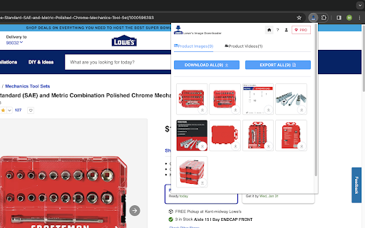 Lowe's beeld-/video-downloader