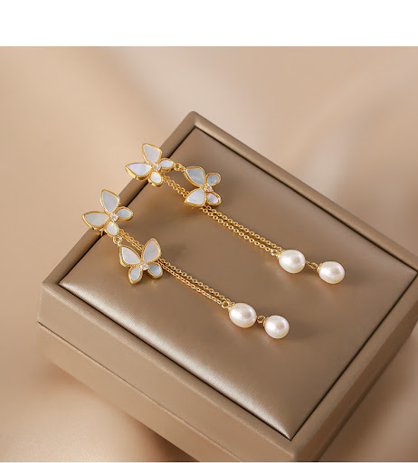 Title 4, New Trendy Exquisite Sweet Butterfly Long Tasse...