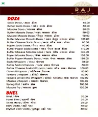 Raj Pavbhaji menu 1