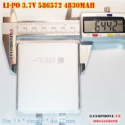 Pin Li - Po 3.7V 4830Mah 586572 (Lithium Polymer) Cho Laptop, Máy Tính Bảng, Điện Thoại, Bàn Phím Bluetooth, Định Vị Gps
