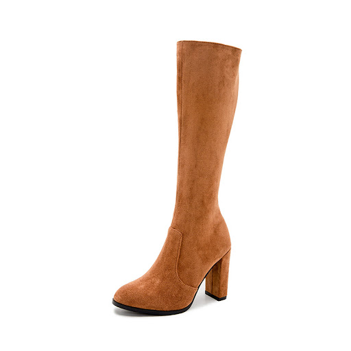 Title 6, Fashionable Chunky Heeled Knee High Boots offer...