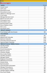 Lassi Corner menu 1