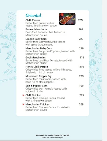 The Dome Cafe menu 