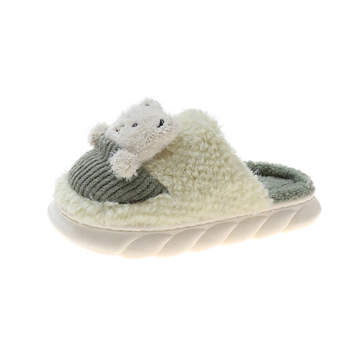 Title 4, Womens Cute Cartoon Baotou Indoor Woolen Cotto...