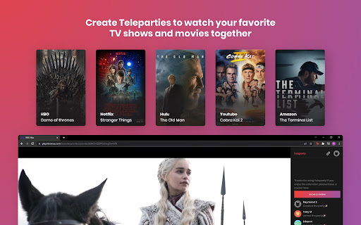 Create Teleparties watch your favorite shows movies together Youtube Stranger 