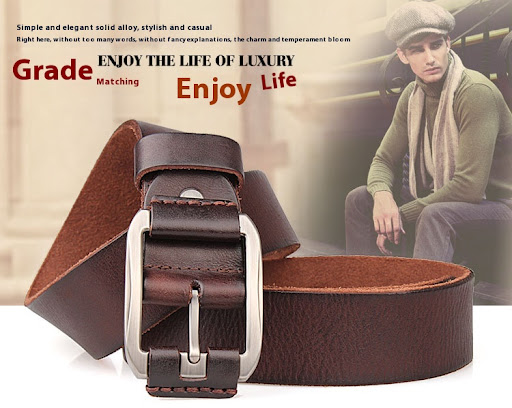 Title 6, Ceinture en cuir pour homme, une seule couche, ...