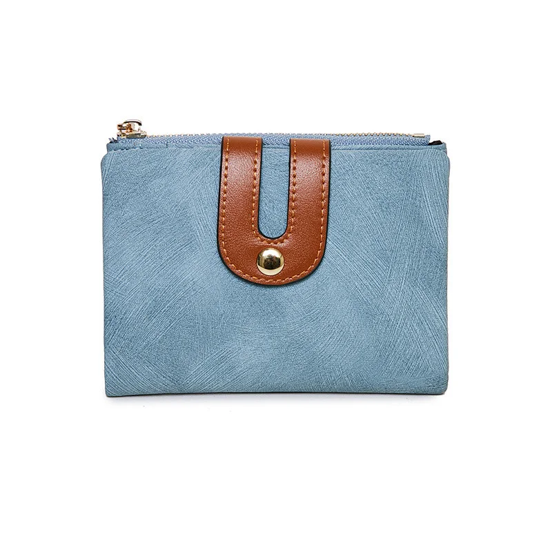 Nieuwe Dames Portemonnee Kort Model Eenvoudige Mode All-match Twee-Voudige Vouw Handig en Stijlvol Accessoire voor Dagelijks Gebruik