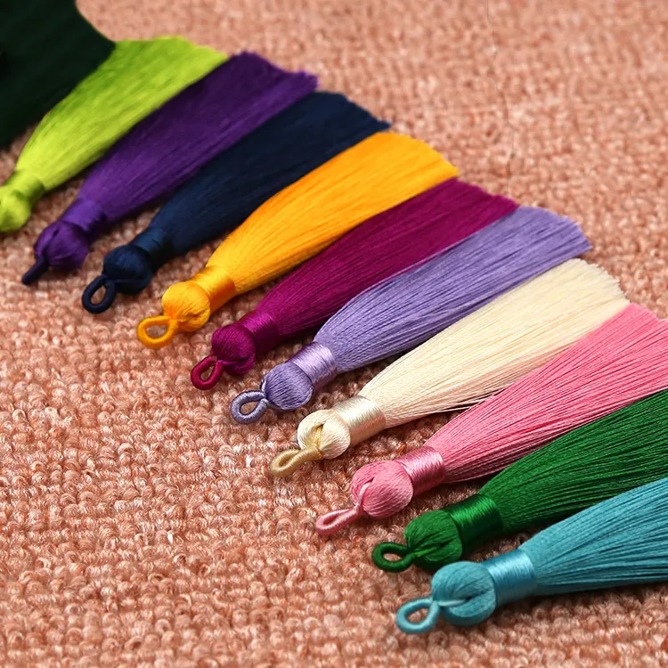 Chinese knoop boekenlegger, polyester, imitatie ijszijde, spoel kwastje, perfect voor lezers, duurzaam en stijlvol, een elegante toevoeging.