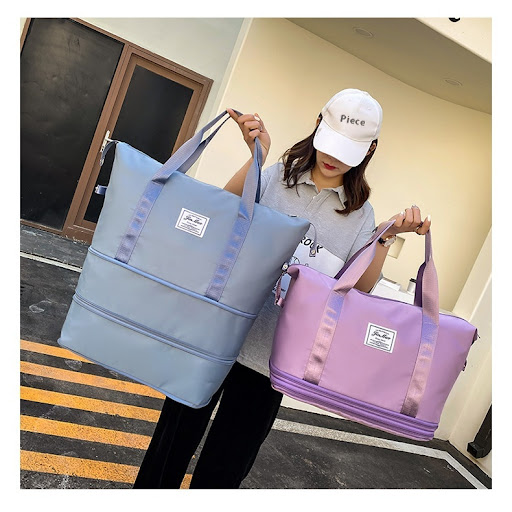 Title 17, Large Capacity Travel Bag Double Expansion Port...
