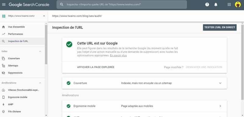 Google search console