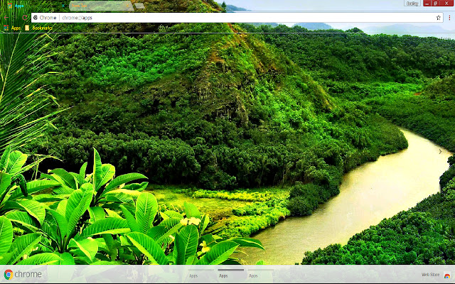 Green Mountain River Sky chrome extension