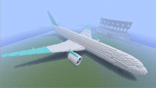 Airplane minecraft wallpaper