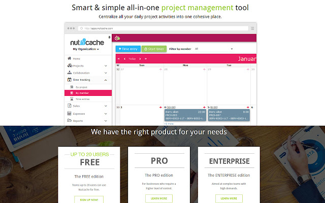 Nutcache : Collaborative project management chrome extension