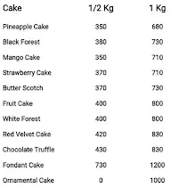 The Cake Warehouse menu 2