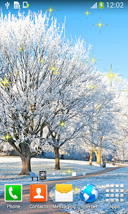 sníh živé tapety - náhled