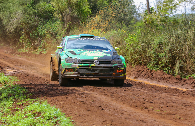 Winner Onkar Rai in action during the Meru Rally