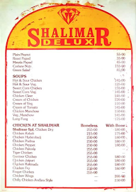 Shalimar Restaurant menu 3