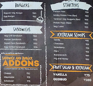 Sandwich Park menu 1