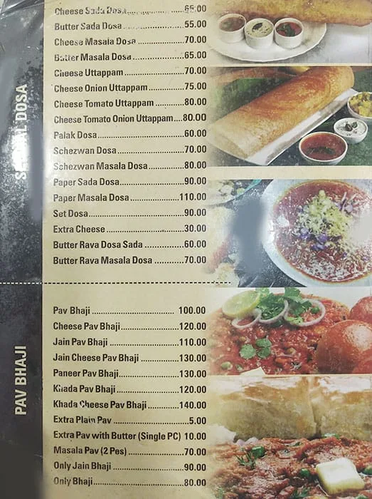 Hotel Vihar menu 