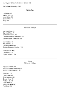 Sri Pandian Hotel menu 3