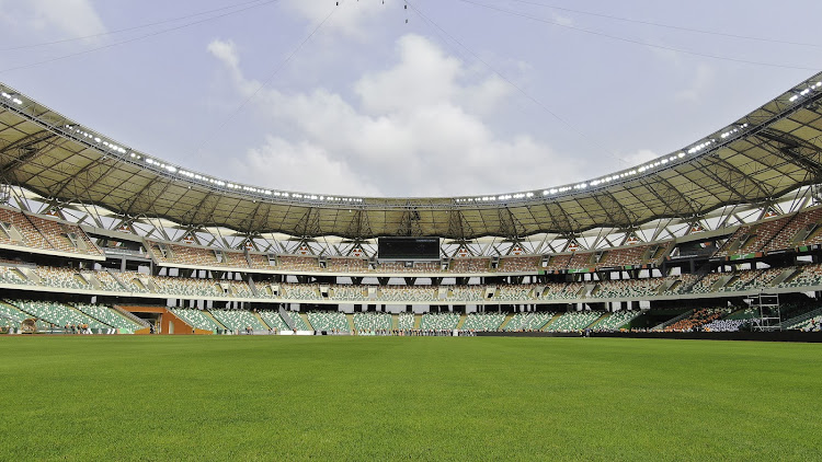 An interior view of the Olympic Stadium of Ebimpe in Abidjan, Cote d’Ivoire.