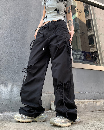 Title 13, Womens Loose Straight Wide Leg Mop Pants offer...