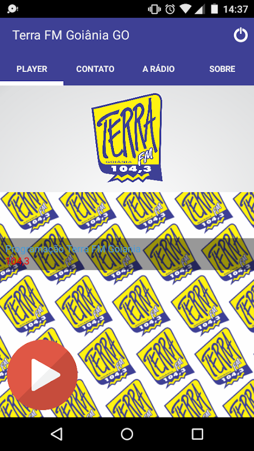 Android application Terra FM Goiânia screenshort