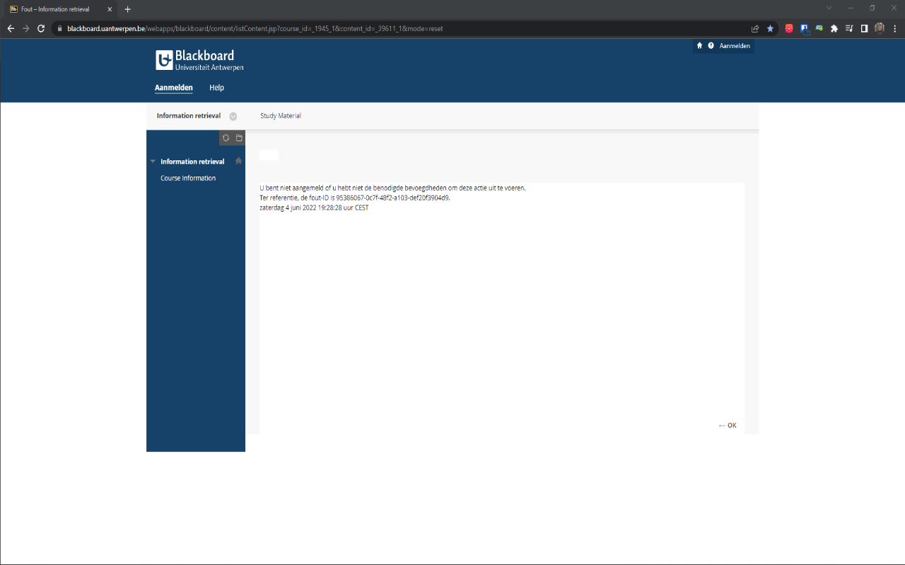 UAntwerpen Login Preview image 1