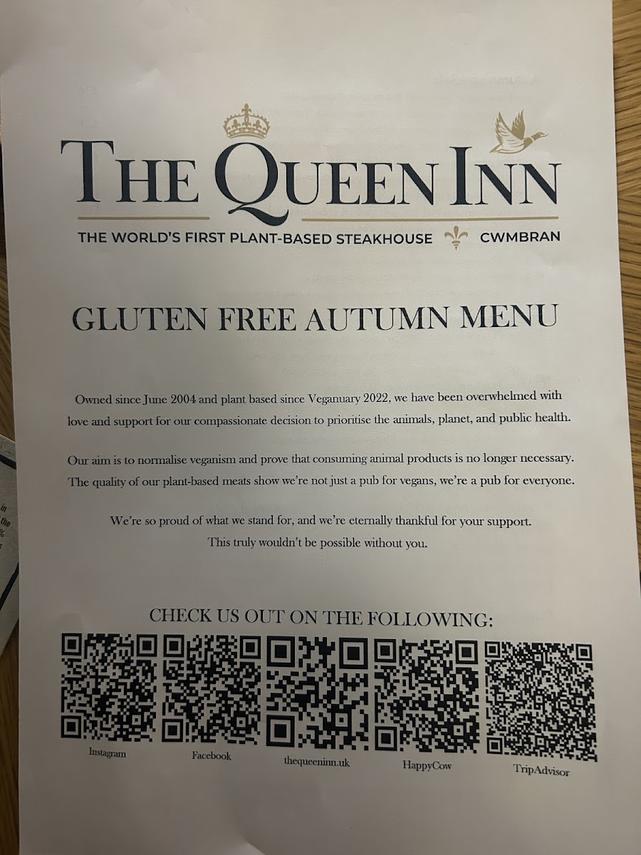 Gluten-Free at The Queen Inn