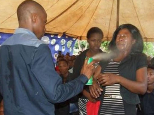 Lethebo Rabalago (not shown here) claims Doom insecticide can heal people with cancer and HIV. COURTESY