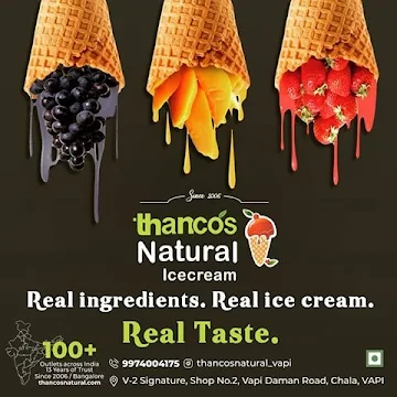 Thanco's Natural Ice Cream menu 