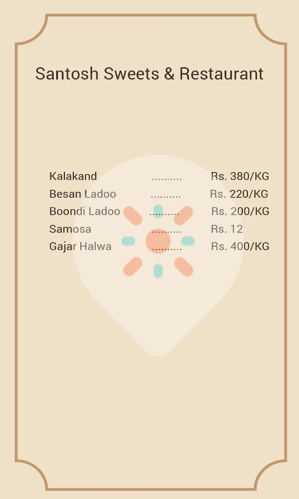 Santosh Sweets & Restaurant menu 