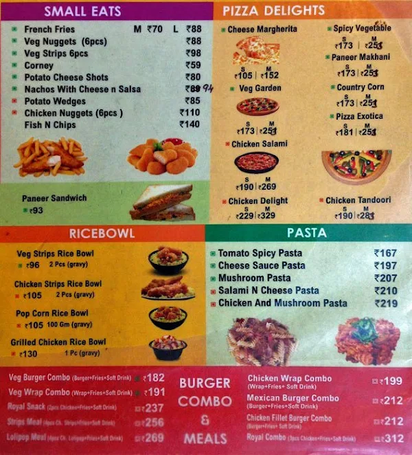 Hot Fries menu 