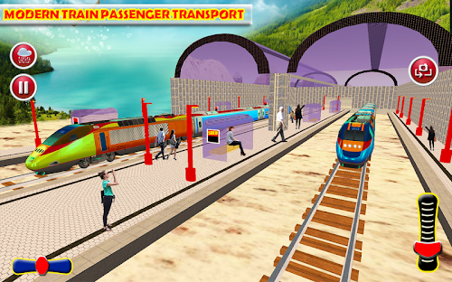 Android application Subway Super Train Drive 3D screenshort
