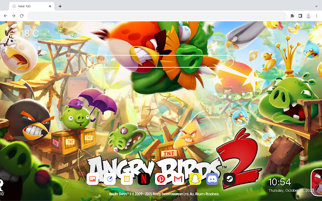 "Angry Birds" 4K Theme Wallpaper HomePage