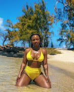 Boity vacationing in Mauritius.