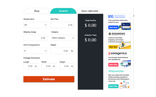 WebRetailer Calculators