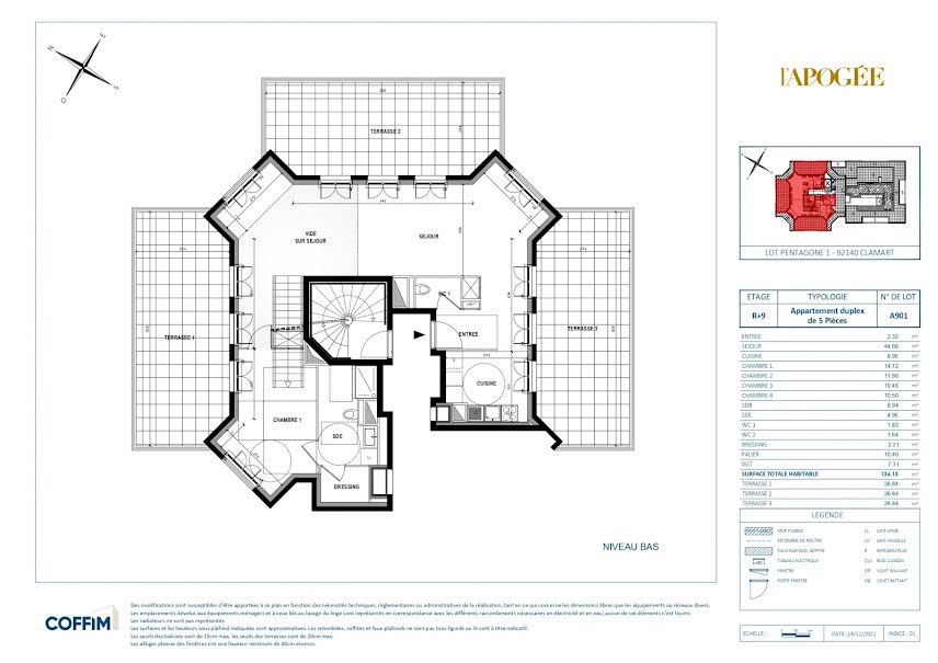 Vente appartement 5 pièces 80.56 m² à Clamart (92140), 956 000 €