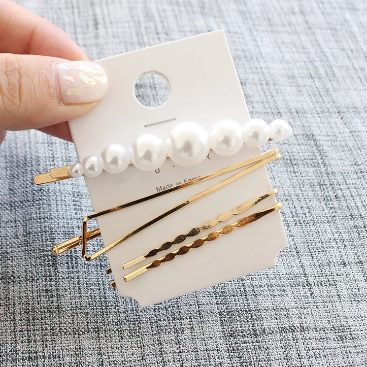 Alloy Pearl Liu Seaside Clip A Word Clip Accessoires cheveux