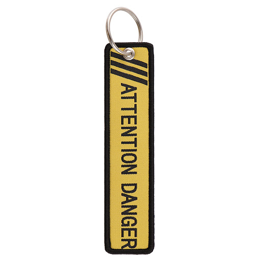 Title 2, Simple Quotation Weaving Mark Fabric Keychain A...