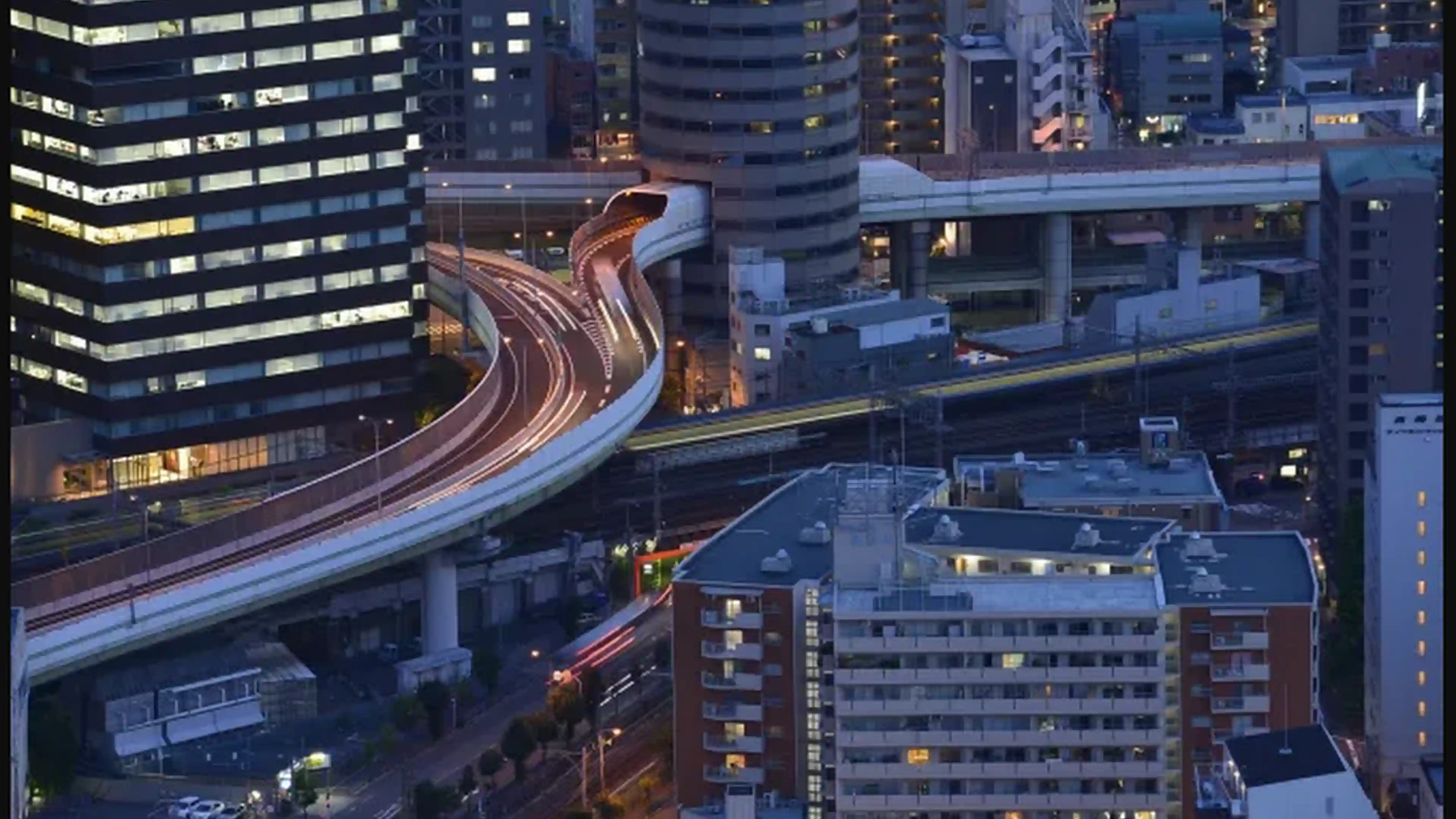 A highway that passes through a building